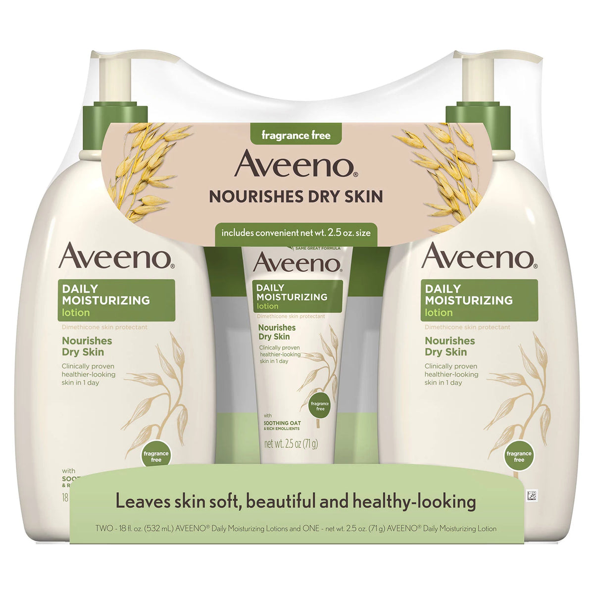 Aveeno Daily Moisturizing Lotion Twin Pack With 2.5 oz Tube, 1 ea