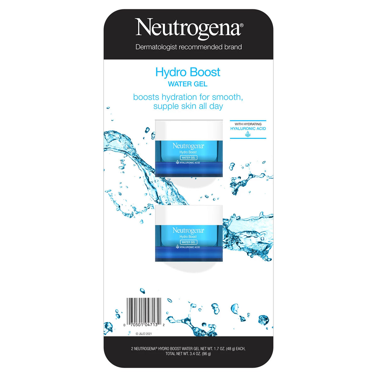 Neutrogena Hydro-Boost Body Gel Cream with Hyaluronic Acid, 2 ea
