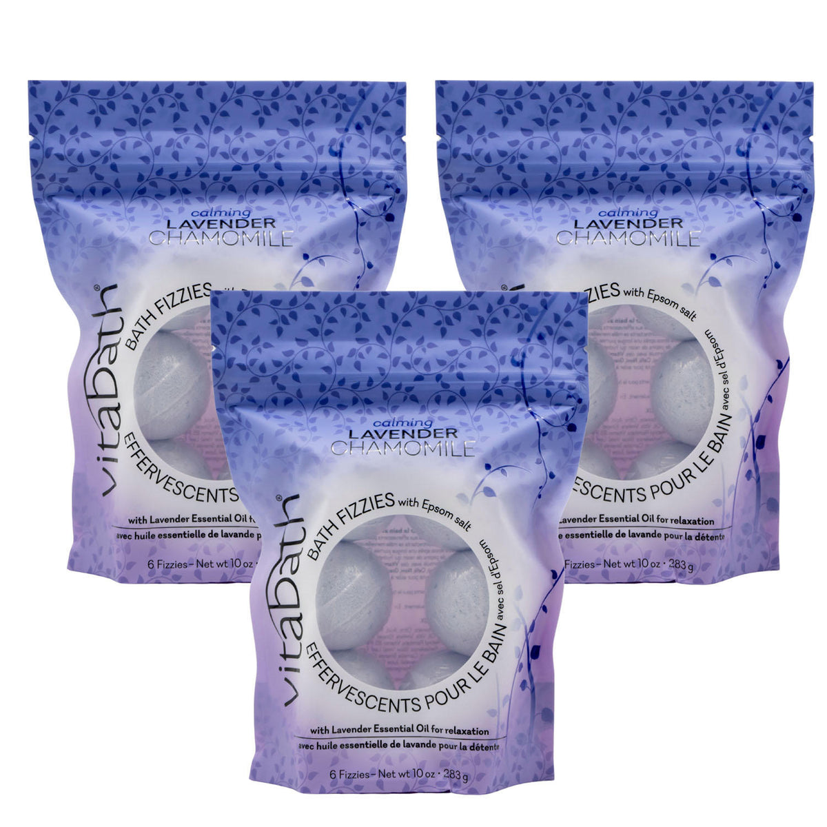 Vitabath Lavender Chamomile Bath Fizzies, 3 ea