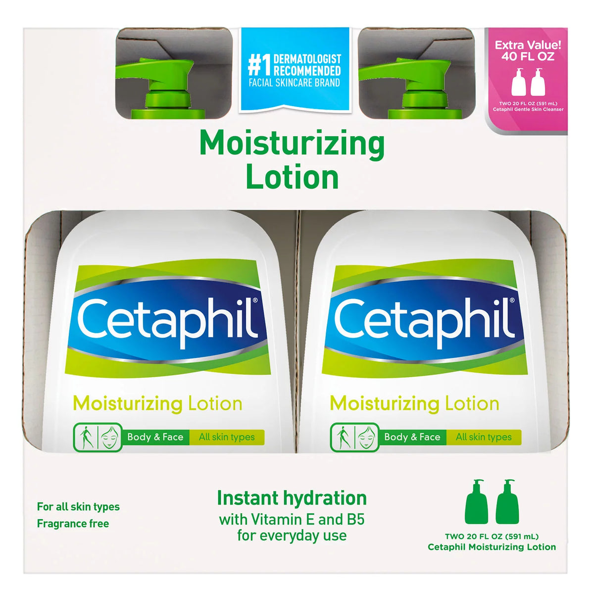 Cetaphil Moisturizing Lotion Pack, 2 ea