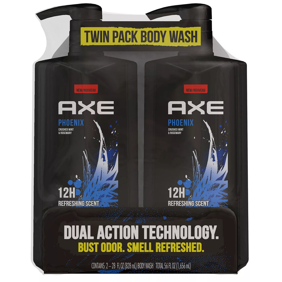AXE Phoenix Body Wash for Men with Pump, 2 ea