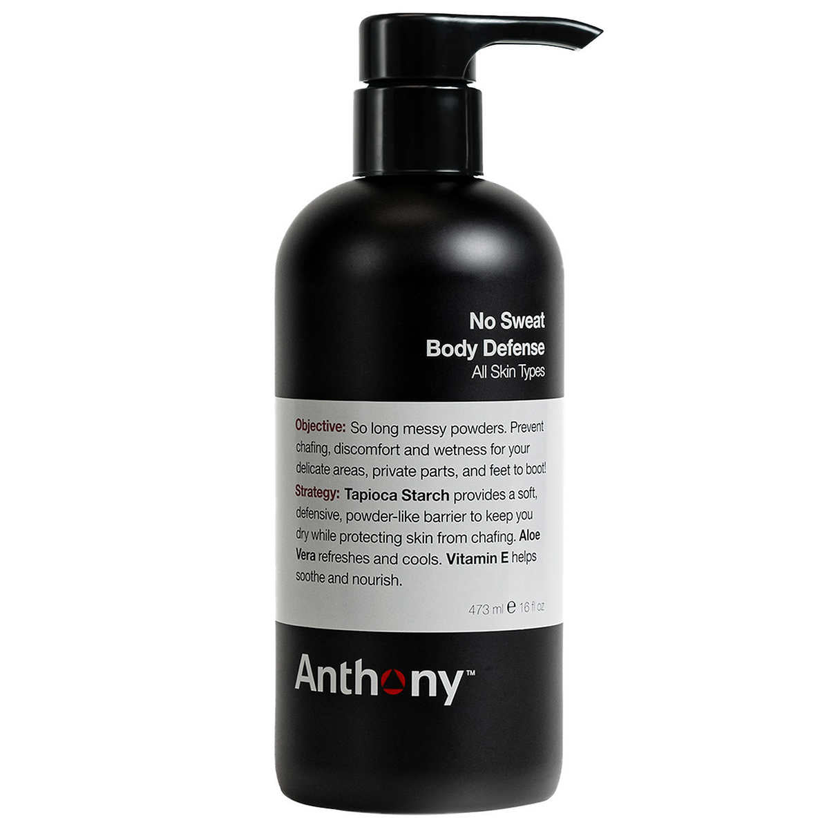 Anthony No Sweat Body Defense Cream, 16 oz