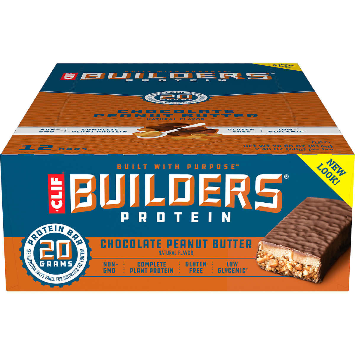 Clif Builder's Bar, Chocolate Peanut Butter, 12 ea