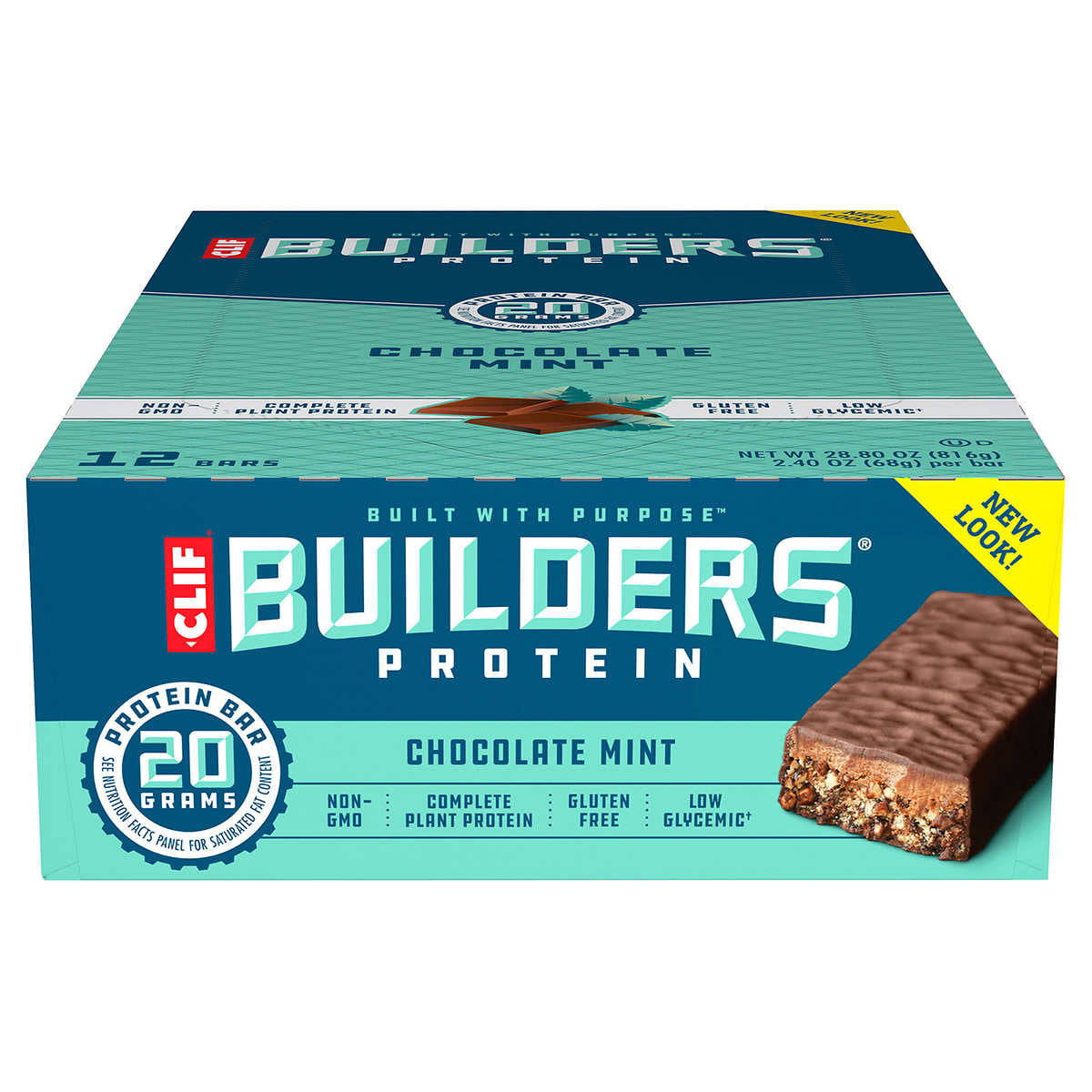 Clif Builder's Chocolate Mint Bar, 12 ea