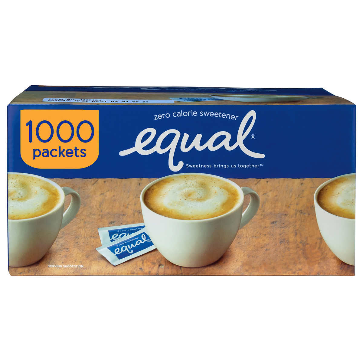 Equal Zero Calorie Sweetener Packets, 1000 ea