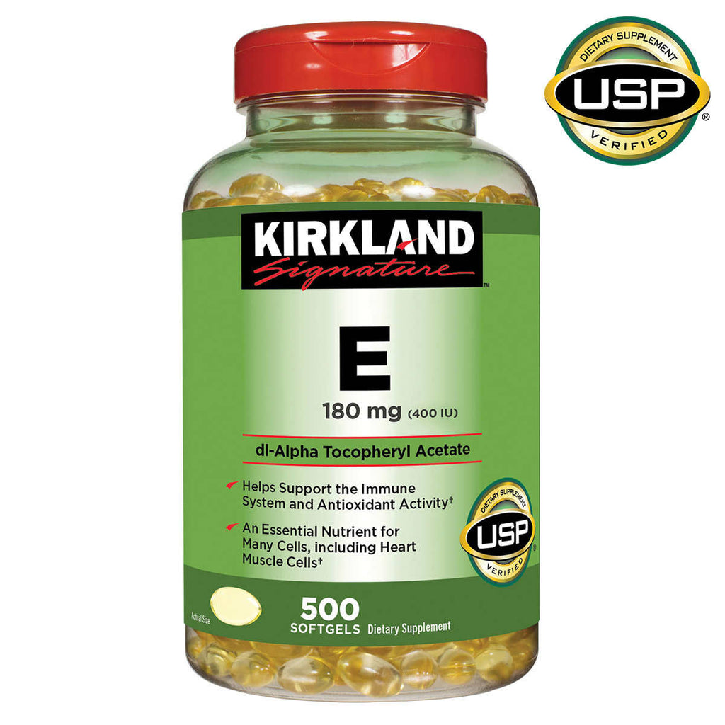 Kirkland Signature Vitamin E Softgels, 500 ea