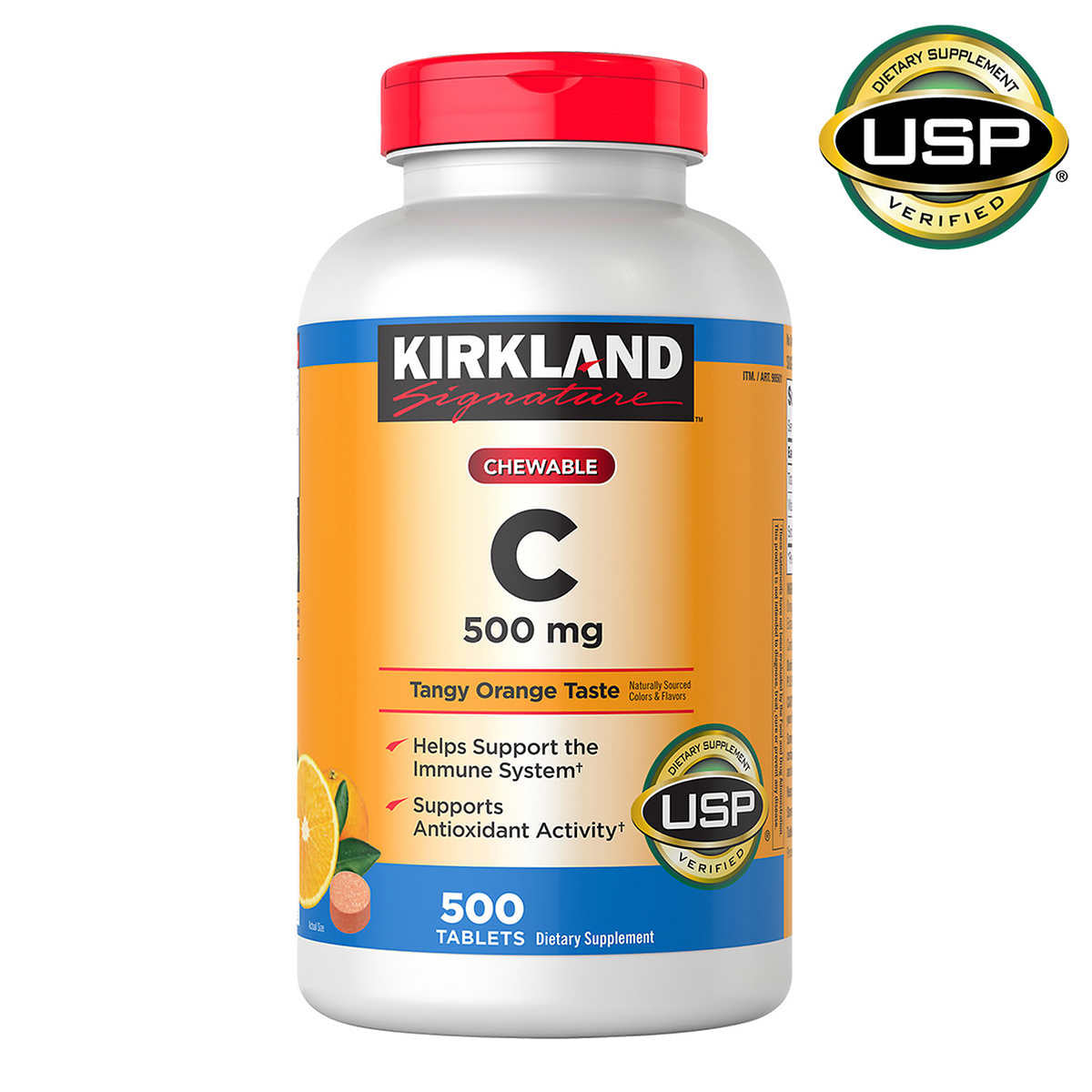 Kirkland Signature Chewable Vitamin C Tablets, 500 ea