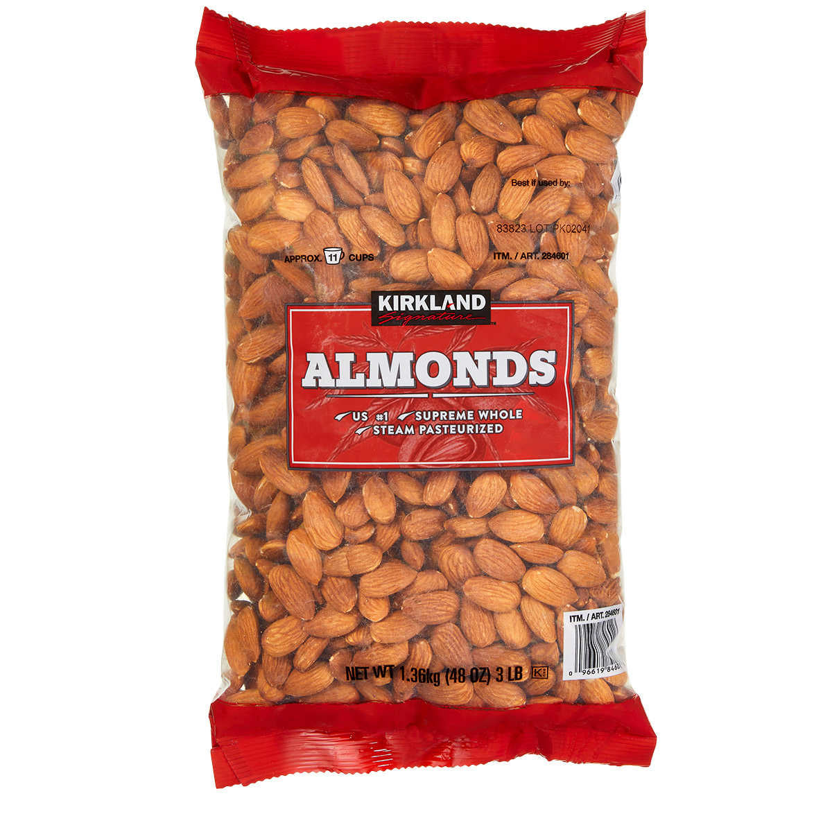 Kirkland Signature Supreme Whole Almonds, 1 ea