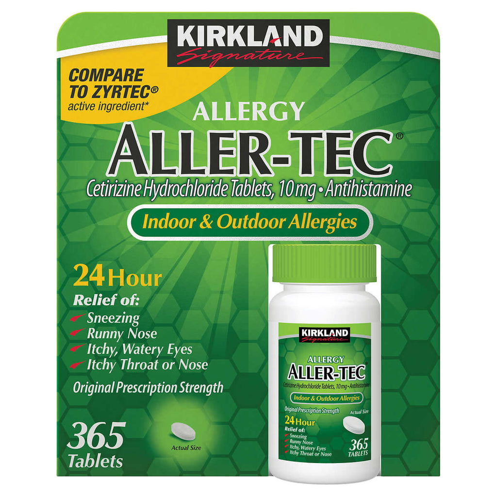 Kirkland Signature Aller-Tec Tablets, 365 ea