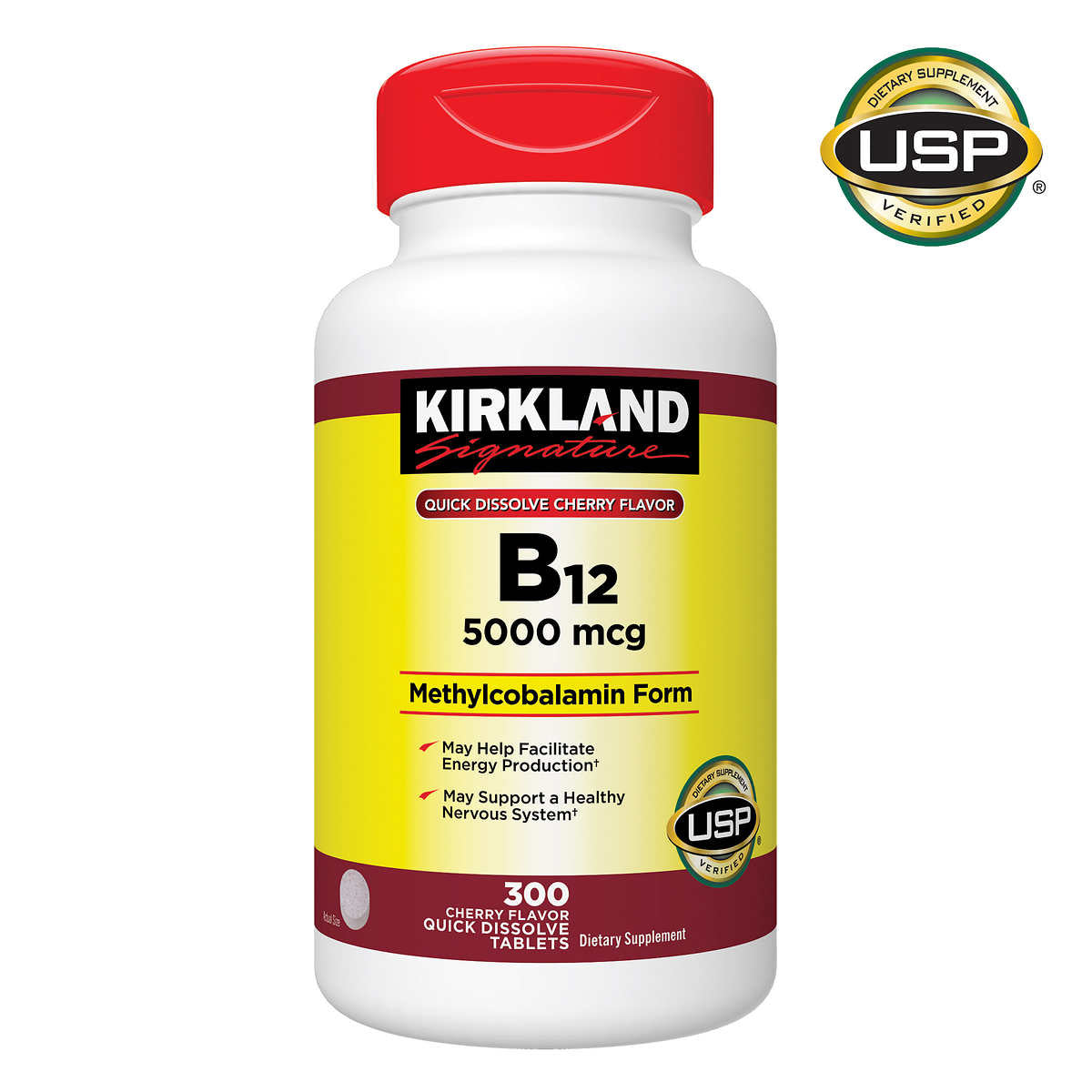 Kirkland Signature Quick Dissolve B-12 Tablets, 300 ea