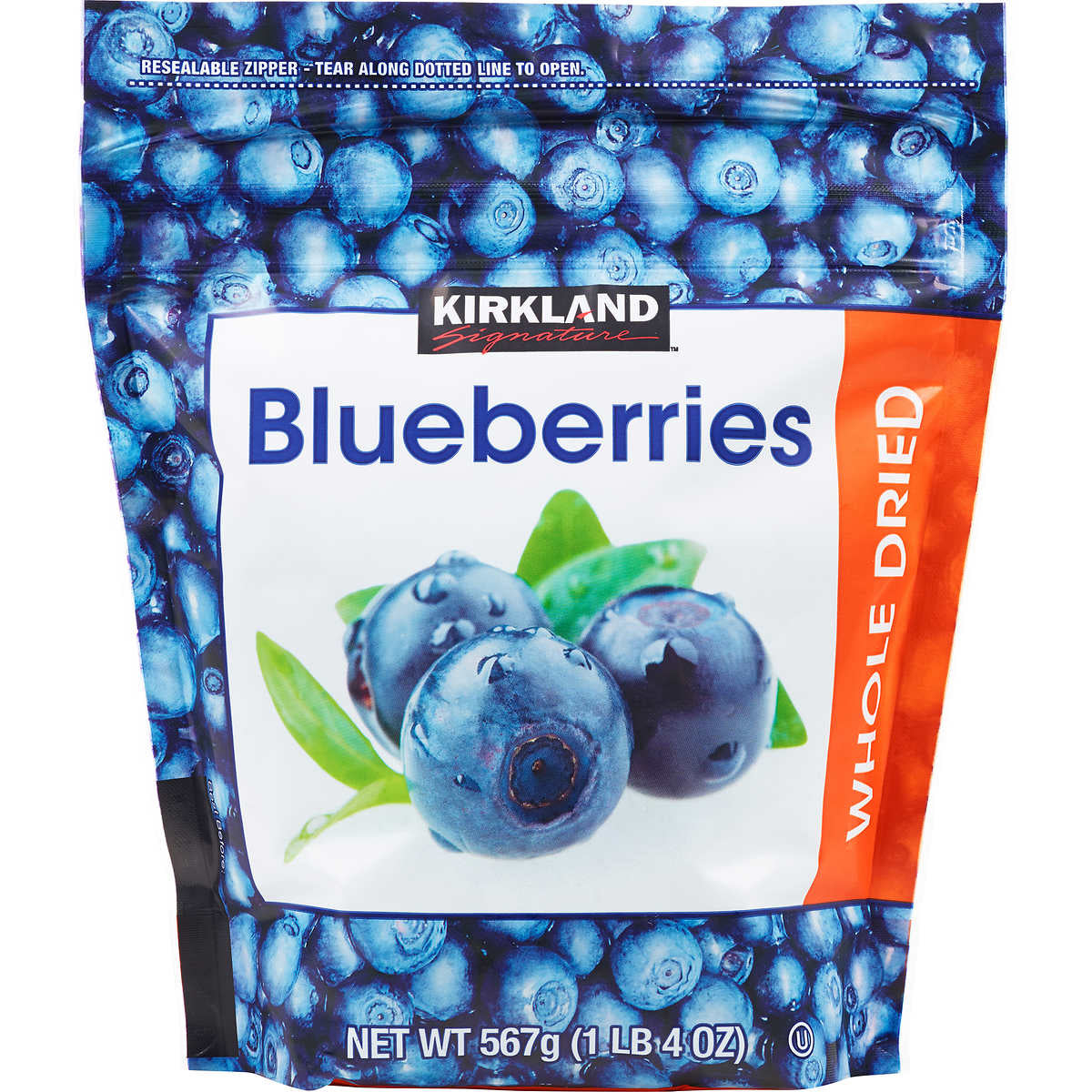 Kirkland Signature Whole Dried Blueberries, 20 oz
