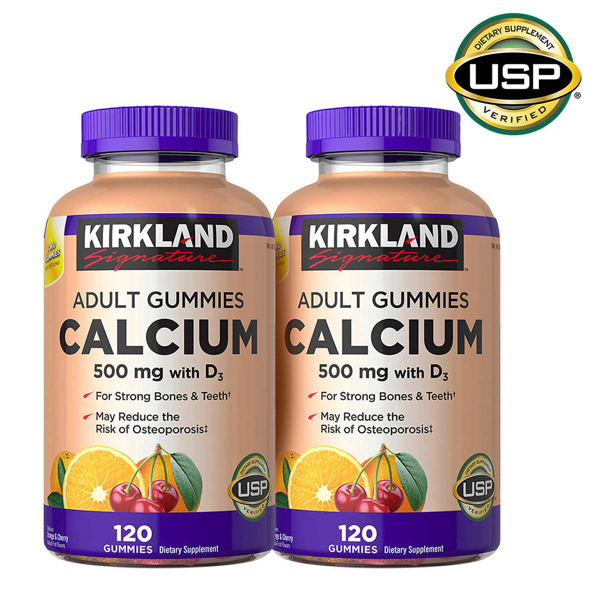 Kirkland Signature Calcium with D3 Adult Gummies, 240 ea