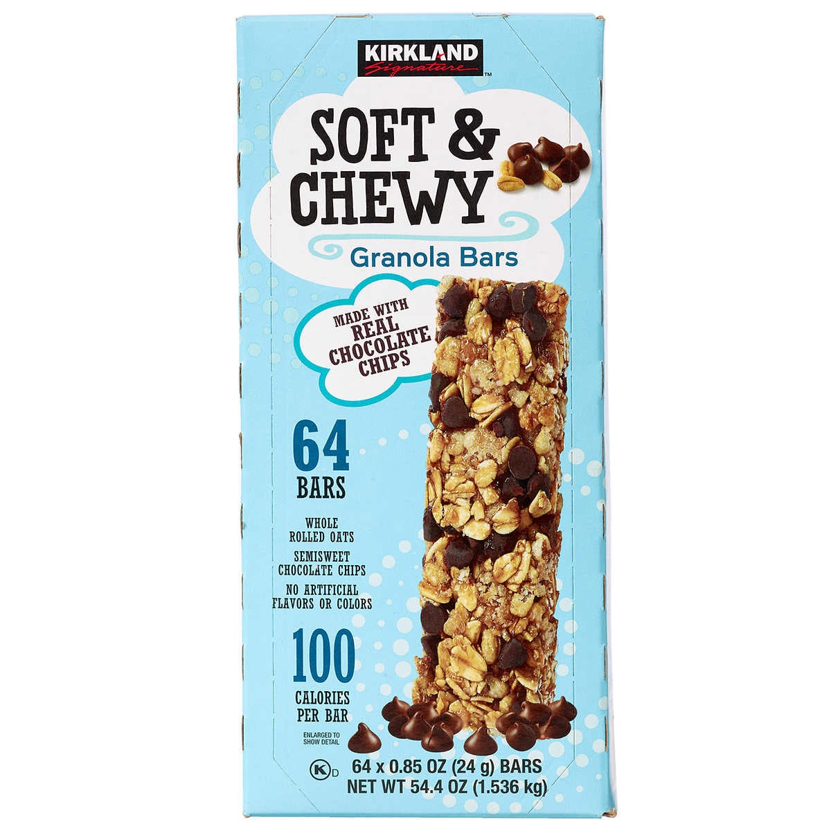 Kirkland Signature Soft & Chewy Granola Bars, 64 ea