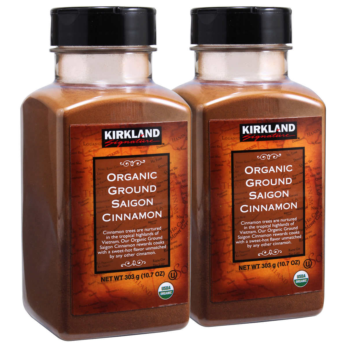 Kirkland Signature Organic Ground Saigon Cinnamon, 2 ea