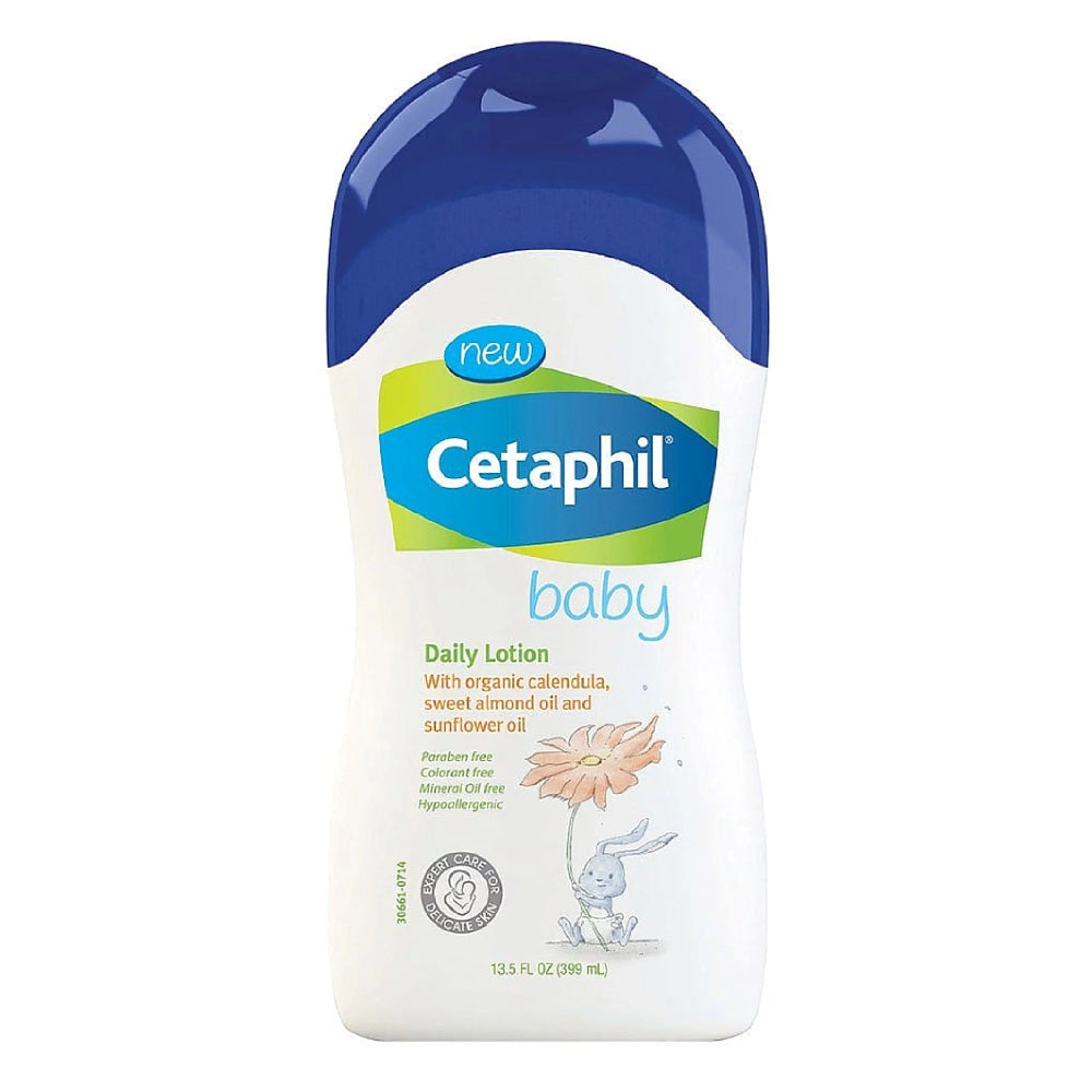 Cetaphil Baby Daily Body Lotion with Organic Calendula, Sweet Almond Oil, 13.5 oz
