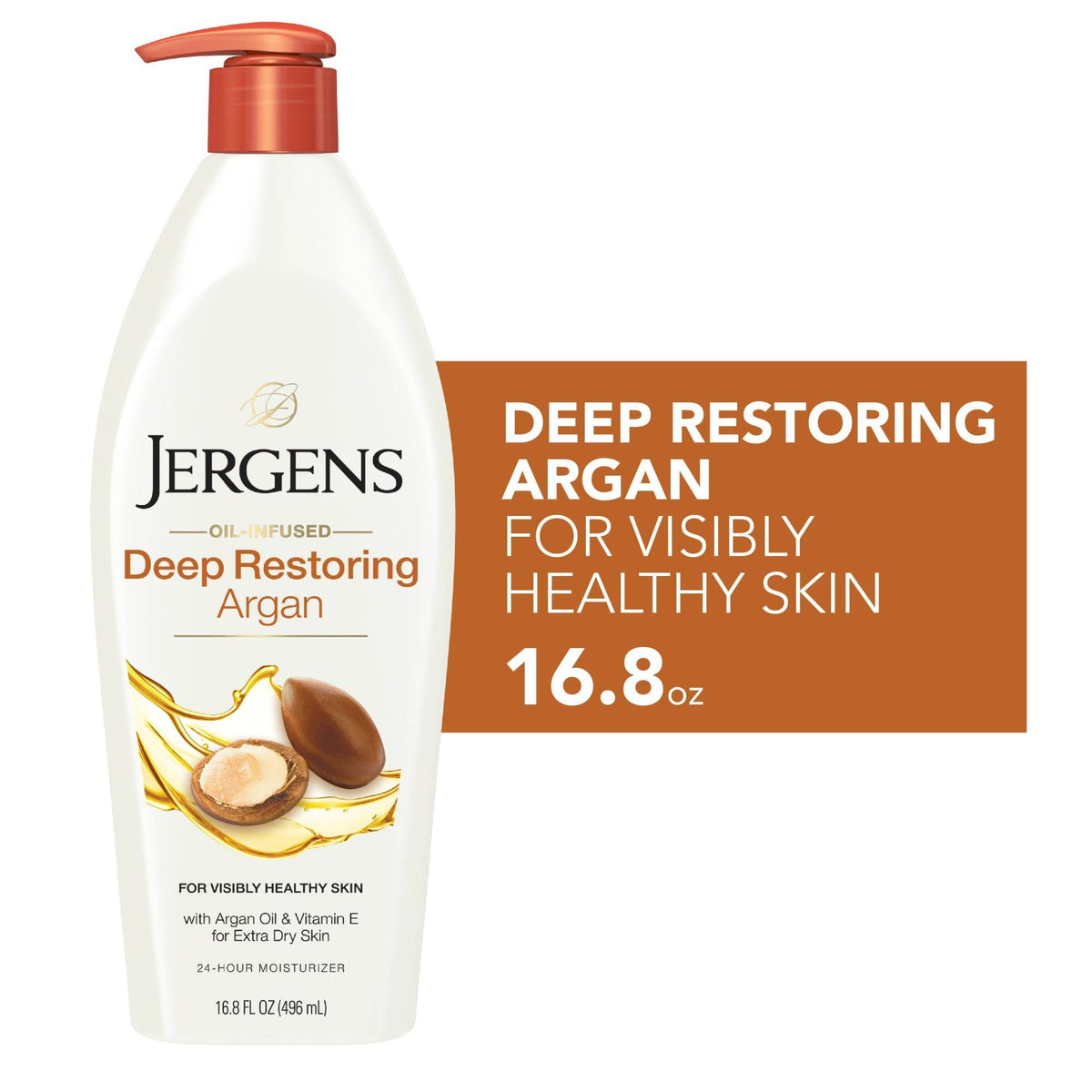 Jergens Deep Restoring Argan Oil Body Lotion, 16.8 oz - OTC Shoppe Express